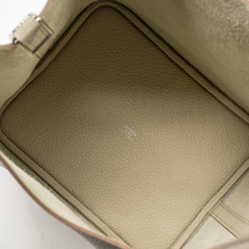 Hermes Picotin 22 Lock Bag Clemence Beton SHW