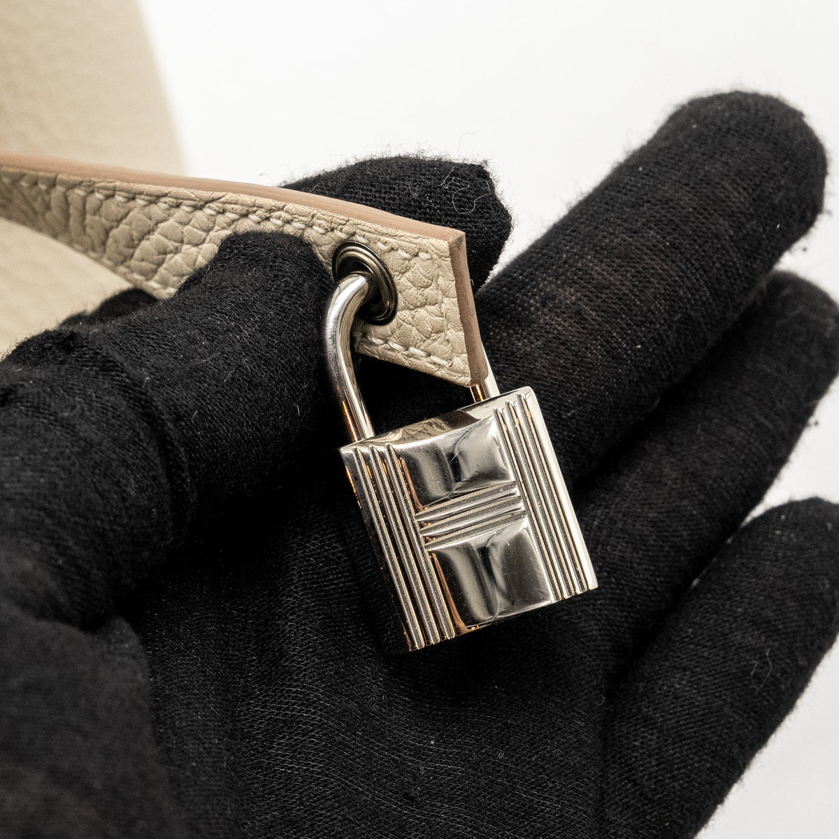 Hermes Picotin18 Lock Bag Clemence Craie SHW