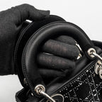 DIOR MINI LADY DIOR STAIN CRYSTAL BLACK SHW