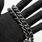 CHANEL MEDIUM CLASSIC DOUBLE FLAP BAG CAVIAR BLACK SHW (MICROCHIP)