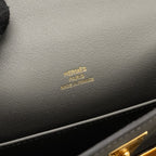 HERMES KELLY POCHETTE SWIFT GRIS MEYER GHW