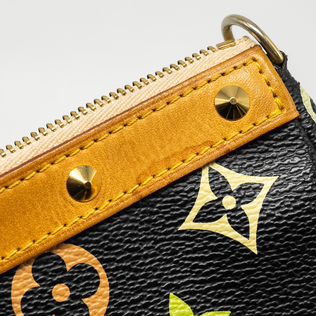 LOUIS VUITTON POCHETTE ACCESSORIES CANVAS BLACK MULTICOLOUR GHW