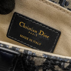 DIOR MINI SADDLE BAG OBLIQUE JACQUARD BLUE GHW