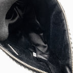 PRADA TRIANGLE POUCH CRYSTAL EMBELLISHED BLACK SHW