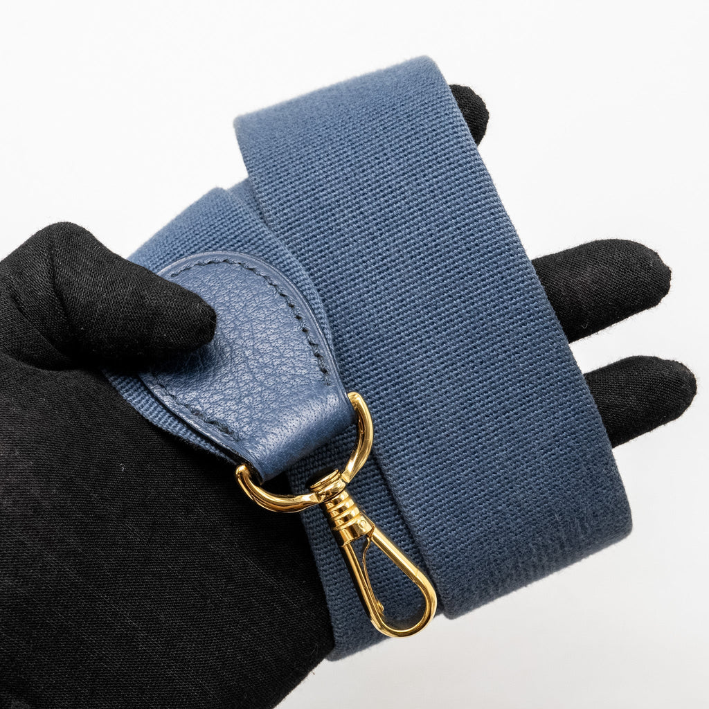 Hermes Evelyne 33 Leather Blue GHW