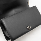 CHANEL MEDIUM BOY BAG CAVIAR BLACK RUTHENIUM SILVER HARDWARE (MICROCHIP)