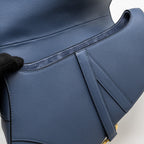 DIOR MEDIUM SADDLE BAG CALFSKIN BLUE GHW