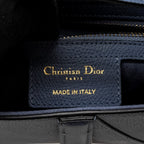 DIOR MEDIUM SADDLE BAG CALFSKIN BLUE GHW