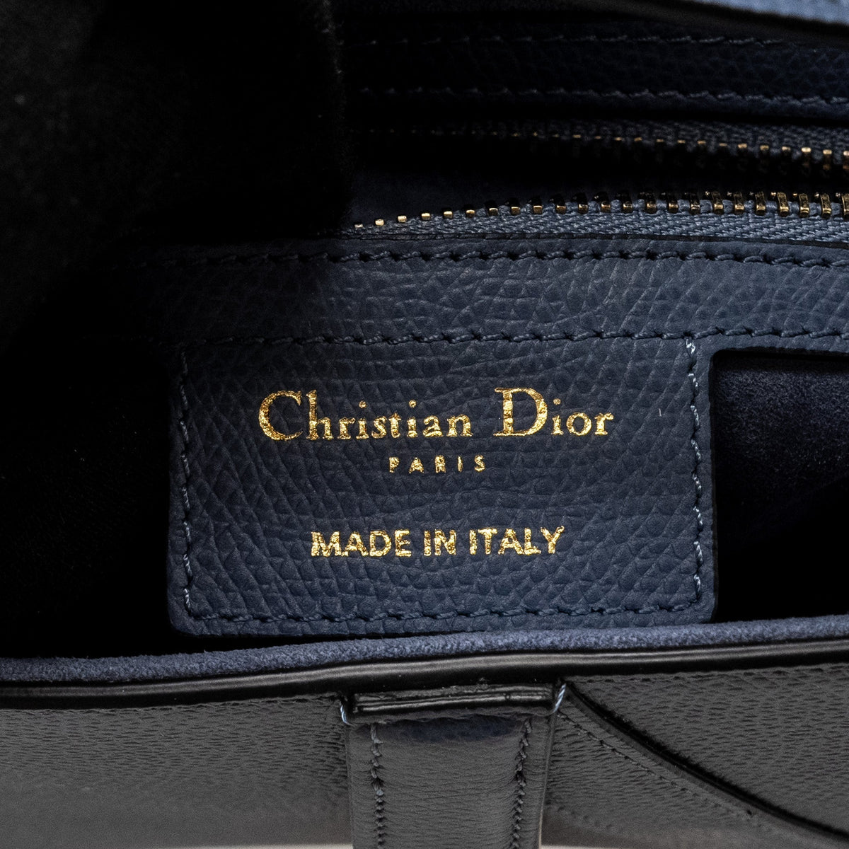 DIOR MEDIUM SADDLE BAG CALFSKIN BLUE GHW