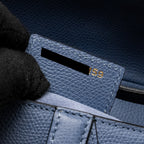 DIOR MEDIUM SADDLE BAG CALFSKIN BLUE GHW