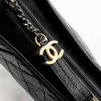 CHANEL GABRIELLE HOBO BAG CALFSKIN BLACK MULTICOLOUR HARDWARE