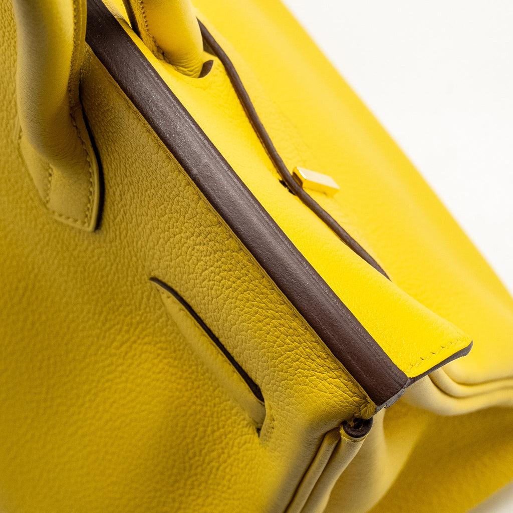 Hermes Birkin 30 Taurillon Novillo leather 9O Jaune De Naples GHW
