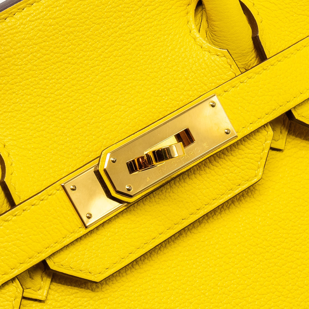 Hermes Birkin 30 Taurillon Novillo leather 9O Jaune De Naples GHW