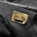 CHANEL 23A MEDIUM 22 BAG CALFSKIN BLACK GHW (MICROCHIP)