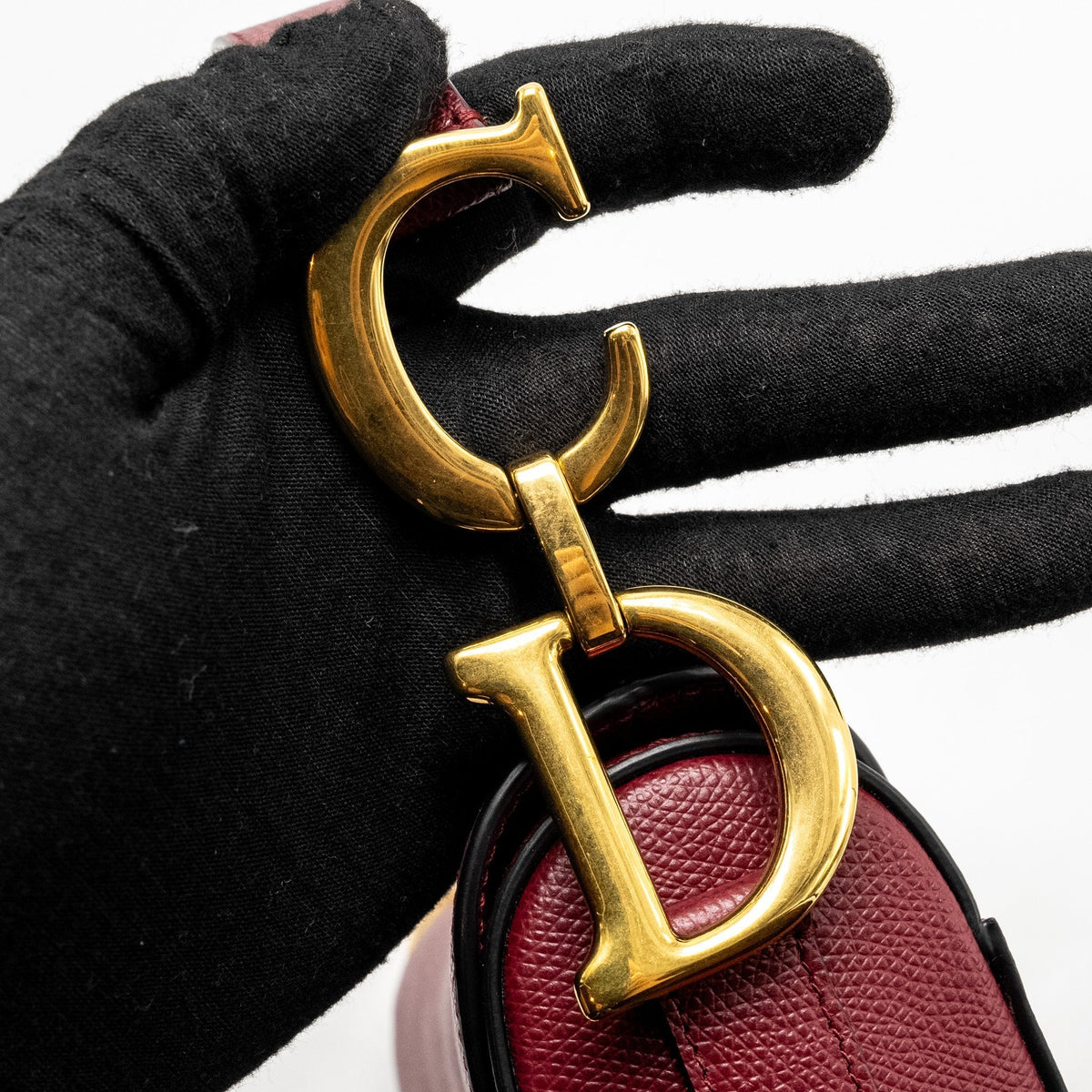 DIOR MEDIUM SADDLE BAG CALFSKIN RED GHW