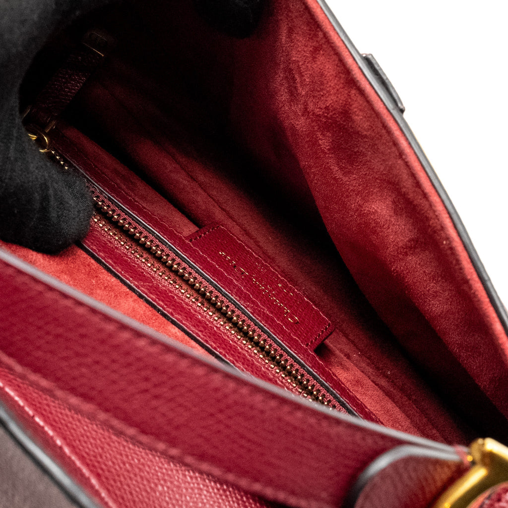 DIOR MEDIUM SADDLE BAG CALFSKIN RED GHW