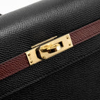 Hermes Kelly 25 Special Order Epsom Black/Rough H LGHW