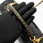 CHANEL MEDIUM COCO HANDLE LIMITED EDITION CAVIAR BLACK GHW (MICROCHIP)