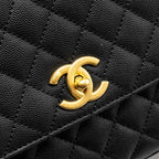 CHANEL MEDIUM COCO HANDLE LIMITED EDITION CAVIAR BLACK GHW (MICROCHIP)