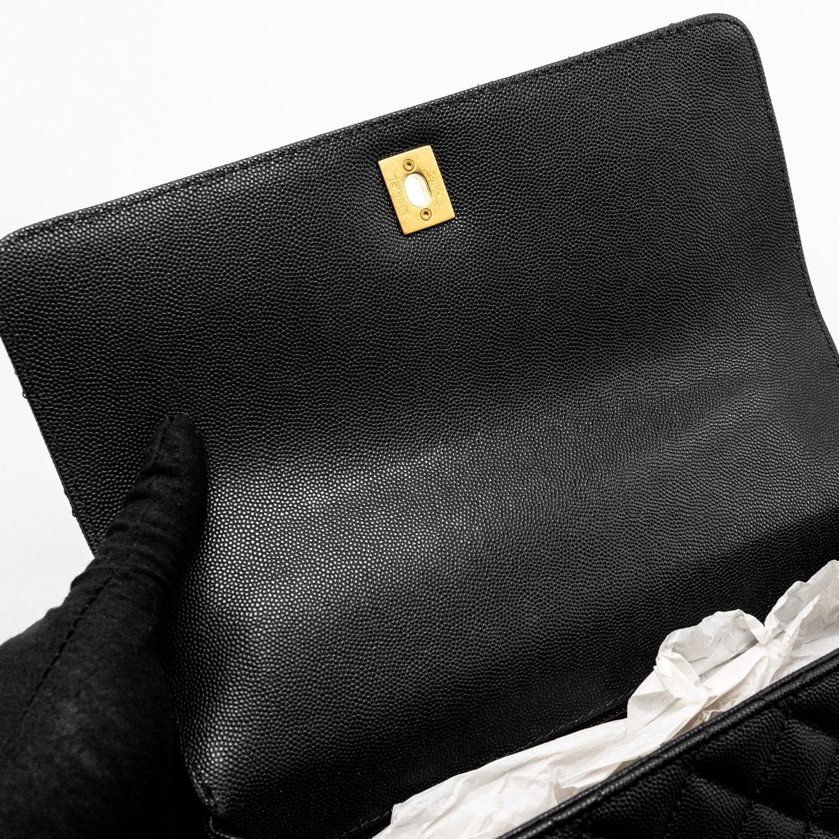 CHANEL MEDIUM COCO HANDLE LIMITED EDITION CAVIAR BLACK GHW (MICROCHIP)