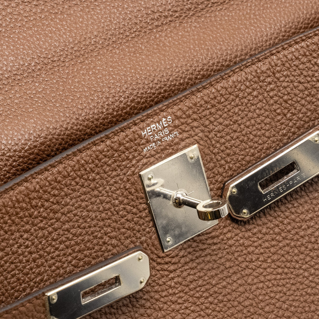 Hermes kelly 32 togo chocolate SHW