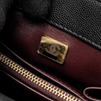 CHANEL MEDIUM COCO HANDLE LIMITED EDITION CAVIAR BLACK GHW (MICROCHIP)