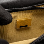 CHANEL PEARL CRUSH WALLET ON CHAIN LAMBSKIN BLACK GHW (MICROCHIP)