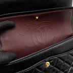 CHANEL SMALL 2.55 REISSUE DOUBLE FLAP BAG AGED CALFSKIN BLACK GHW (MICROCHIP)