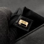 CHANEL MAXI BOY BAG CAVIAR BLACK RUTHENIUM HARDWARE