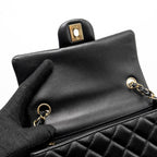 CHANEL MINI RECTANGULAR FLAP BAG LAMBSKIN BLACK LGHW (MICROCHIP)