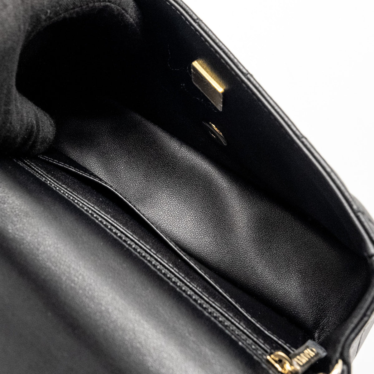 CHANEL MINI RECTANGULAR FLAP BAG LAMBSKIN BLACK LGHW (MICROCHIP)