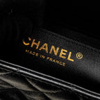 CHANEL MINI RECTANGULAR FLAP BAG LAMBSKIN BLACK LGHW (MICROCHIP)