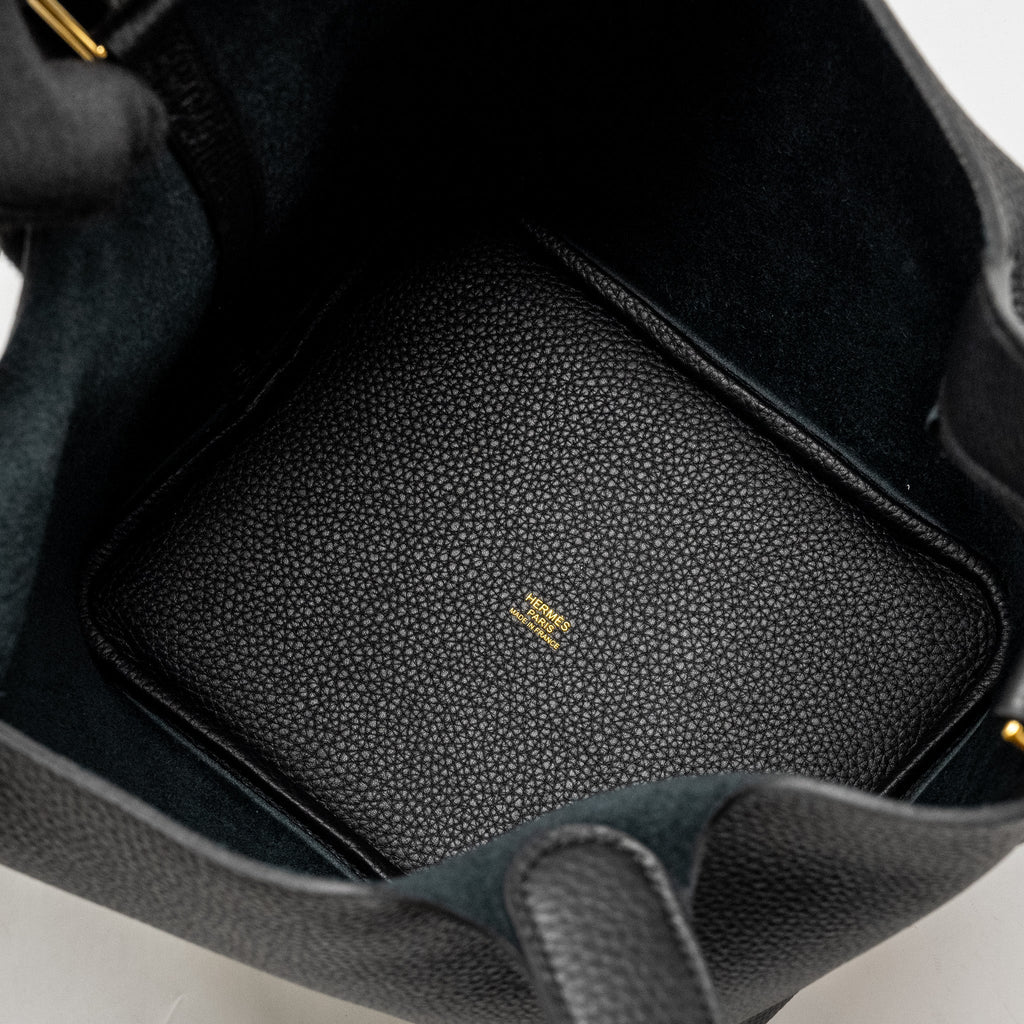 Hermes Picotin 22 Lock Bag Clemence Black GHW