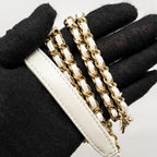 CHANEL MINI COCO HANDLE CAVIAR WHITE LGHW (MICROCHIP)