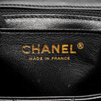 CHANEL MINI RECTANGULAR FLAP BAG PATENT BLACK LGHW