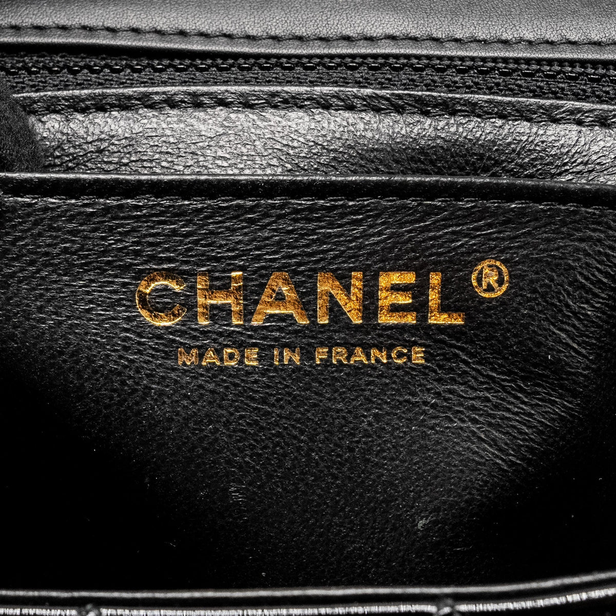 CHANEL MINI RECTANGULAR FLAP BAG PATENT BLACK LGHW