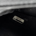 CHANEL MINI RECTANGULAR FLAP BAG PATENT BLACK LGHW