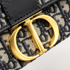 DIOR 30 MONTAIGNE BOX BLUE OBLIQUE JACQUARD GHW