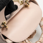DIOR MINI LADY DIOR LAMBSKIN POWDER PINK LGHW