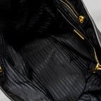PRADA TOTE BAG CANVAS BLACK GHW