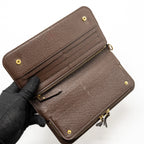 LOUIS VUITTON FOLD WALLET DAMIER EBENE CANVAS GHW