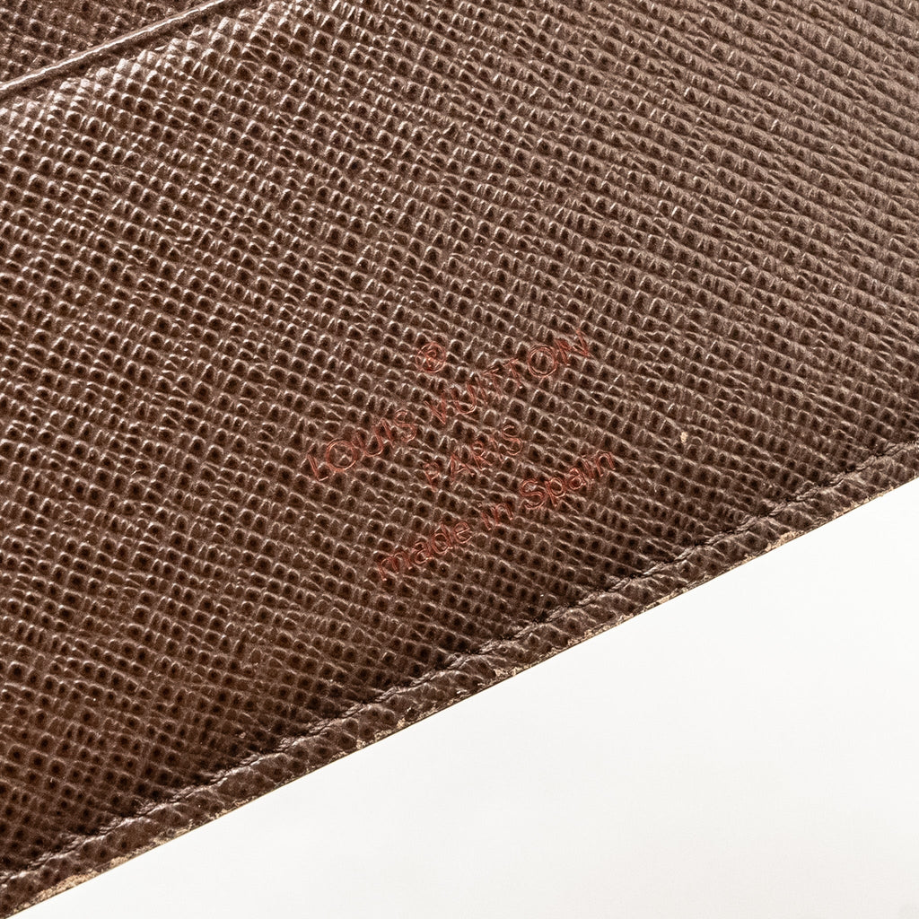 LOUIS VUITTON FOLD WALLET DAMIER EBENE CANVAS GHW