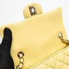 CHANEL MINI RECTANGULAR FLAP BAG LAMBSKIN YELLOW LGHW