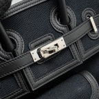 HERMES BIRKIN 25 CARGO TOILE GEOLAND/SWIFT BLACK SHW