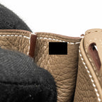 HERMES HALZAN 25 Clemence Etoupe GHW