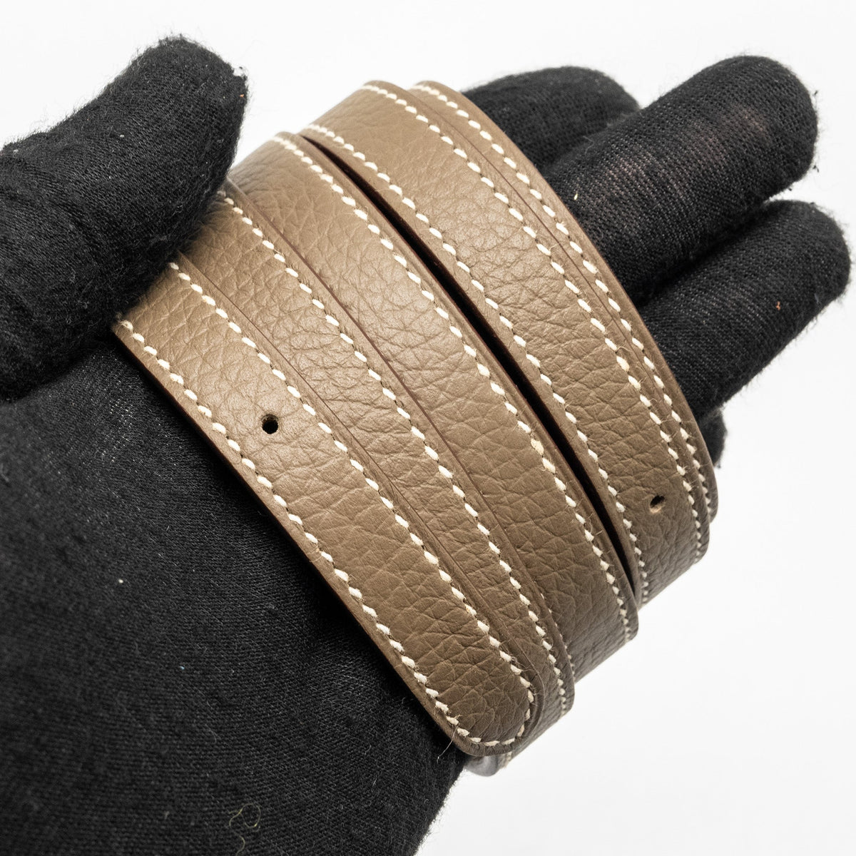 HERMES HALZAN 25 Clemence Etoupe GHW