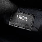 DIOR LARGE GALLOP BAG WITH STRAP GRAINED SMOOTH CALFSKIN BLACK SILVER/GOLD HARDWARE