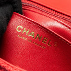 CHANEL MINI RECTANGULAR FLAP BAG TWEED RED LGHW (MICROCHIP)