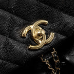 CHANEL TRIPLE PACK BACKPACK CAVIAR BLACK LGHW (MICROCHIP)