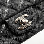 CHANEL MINI RECTANGULAR FLAP BAG CAVIAR BLACK SHW